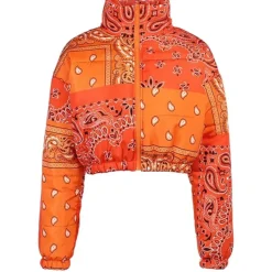 Coats & Jackets*Boogzel Clothing Paisley Patchwork Puffer Jacket