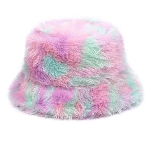 Hats*Boogzel Clothing Aesthetic Fluffy Bucket Hat Pastel