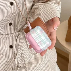 Other|Iphone Cases*Boogzel Clothing Pastel Bow Plaid AirPods Case Pink/green
