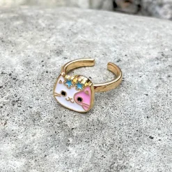 Anxiety Rings|Rings*Boogzel Clothing Pastel Cat Anxiety Ring