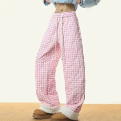 Pants & Trousers*Boogzel Clothing Pastel Checkered Puffer Pants