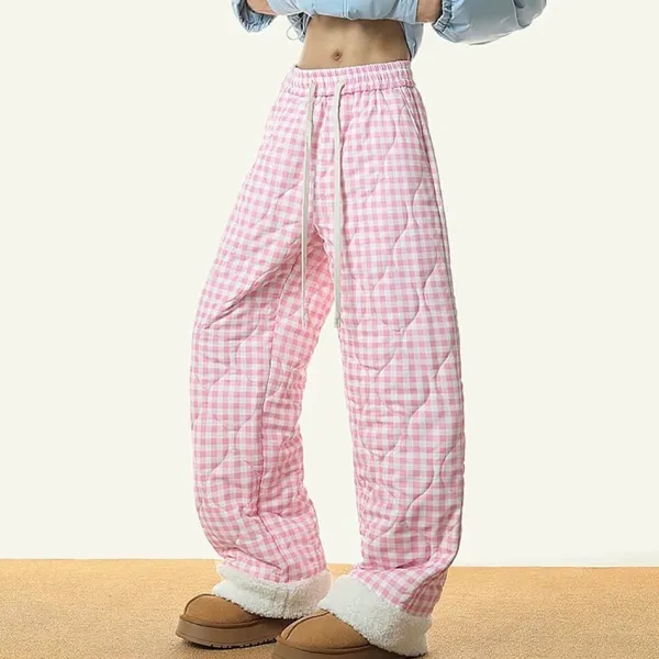 Pants & Trousers*Boogzel Clothing Pastel Checkered Puffer Pants