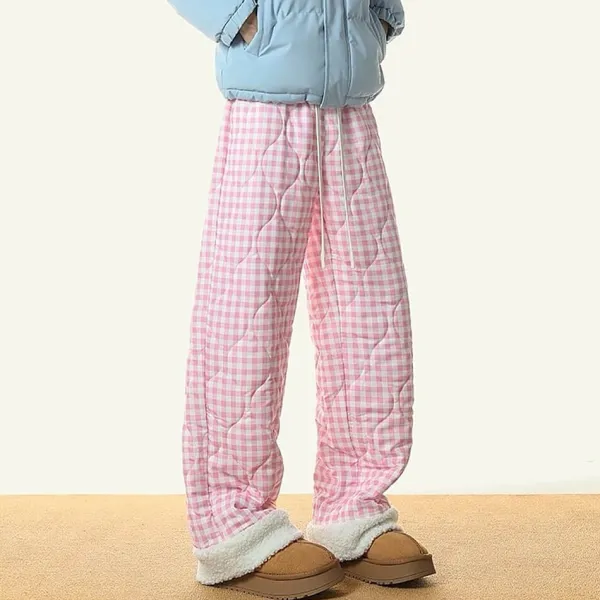 Pants & Trousers*Boogzel Clothing Pastel Checkered Puffer Pants