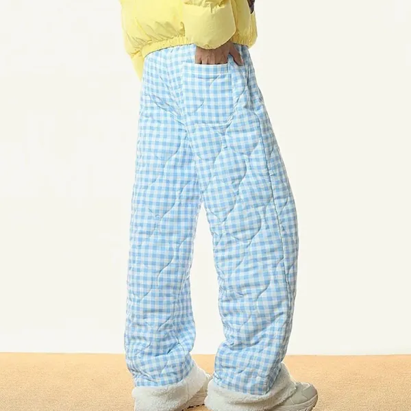Pants & Trousers*Boogzel Clothing Pastel Checkered Puffer Pants