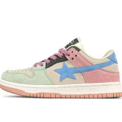 Classics|Aesthetic Sneakers*Boogzel Clothing Color Block Star Sneakers Pastel
