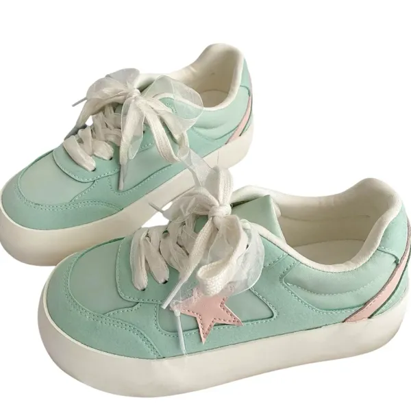 Aesthetic Sneakers*Boogzel Clothing Pastel Color Star Patch Sneakers