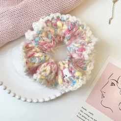 Hair Accessories*Boogzel Clothing Pastel Crochet Scrunchie Pink