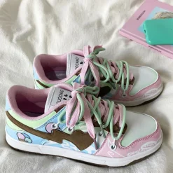 Classics|Aesthetic Sneakers*Boogzel Clothing Pastel Heart Aesthetic Sneakers Pink/green
