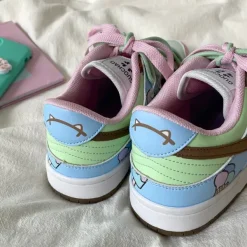 Classics|Aesthetic Sneakers*Boogzel Clothing Pastel Heart Aesthetic Sneakers Pink/green