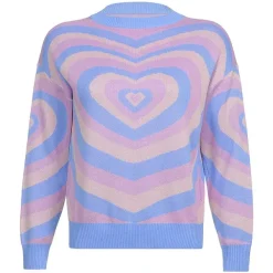 Sweaters*Boogzel Clothing Pastel Heart Sweater Purple/blue