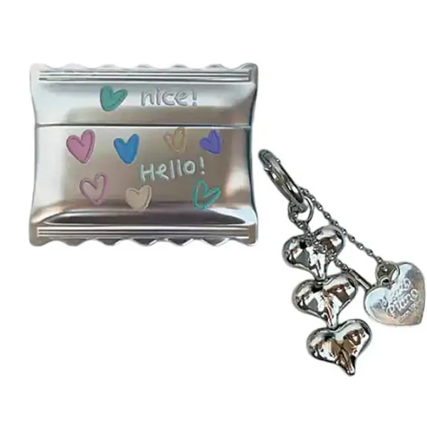 Iphone Cases|Other*Boogzel Clothing Pastel Hearts AirPods Case Silver
