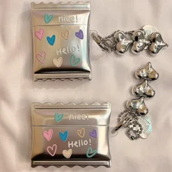 Iphone Cases|Other*Boogzel Clothing Pastel Hearts AirPods Case Silver