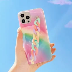 Iphone Cases*Boogzel Clothing Pastel Rainbow Chain iPhone Case