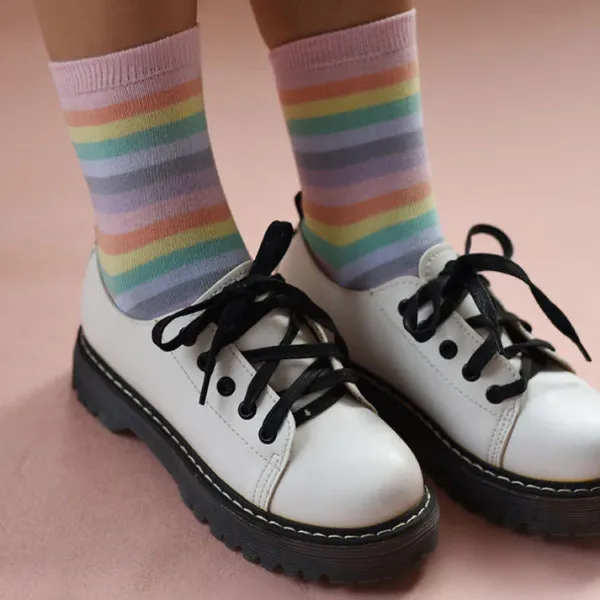 Socks*Boogzel Clothing Pastel Rainbow Socks Multi
