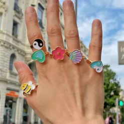 Anxiety Rings|Rings*Boogzel Clothing Pastel Shell Anxiety Ring