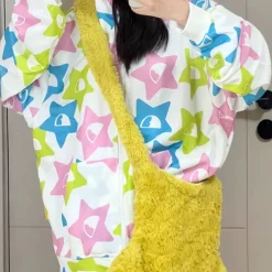 Bags & Purses*Boogzel Clothing Pastel Star-Shaped Fuzzy Bag
