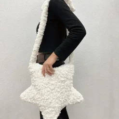 Bags & Purses*Boogzel Clothing Pastel Star-Shaped Fuzzy Bag