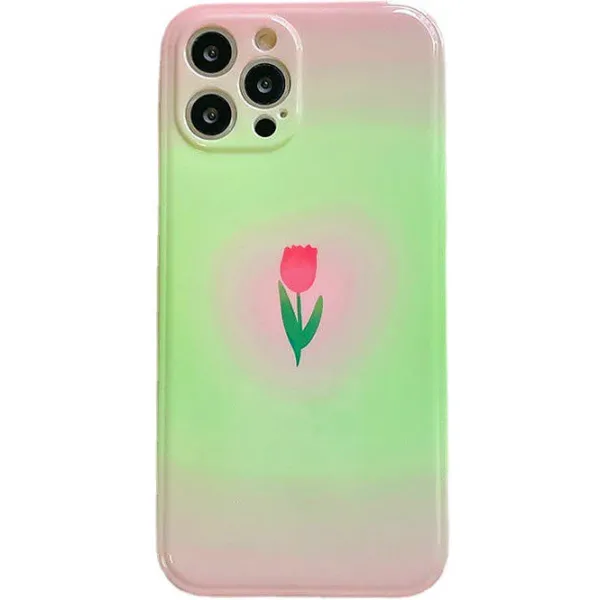 Iphone Cases*Boogzel Clothing Pastel Tulip iPhone Case Green/pink