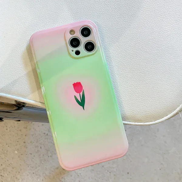 Iphone Cases*Boogzel Clothing Pastel Tulip iPhone Case Green/pink