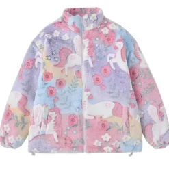 Coats & Jackets|Sweatshirts*Boogzel Clothing Unicorn Fleece Jacket Pastel