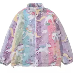 Coats & Jackets|Sweatshirts*Boogzel Clothing Pastel Unicorn Zip-Up Jacket Multi