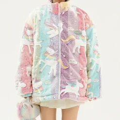 Coats & Jackets|Sweatshirts*Boogzel Clothing Pastel Unicorn Zip-Up Jacket Multi