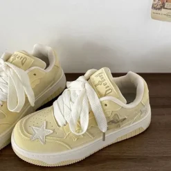 Aesthetic Sneakers*Boogzel Clothing Pastel Star Aesthetic Sneakers Yellow