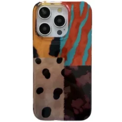 Iphone Cases*Boogzel Clothing Patchwork Pattern iPhone Case Brown