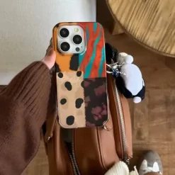 Iphone Cases*Boogzel Clothing Patchwork Pattern iPhone Case Brown