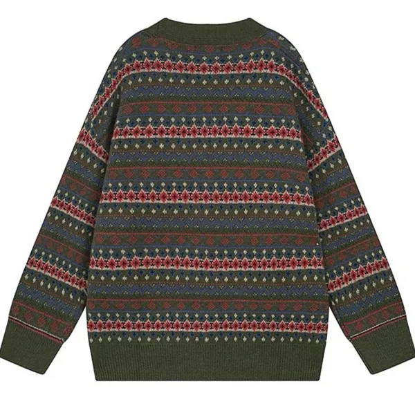 Knit Cardigans*Boogzel Clothing Patterned Knit Oversized Cardigan Green