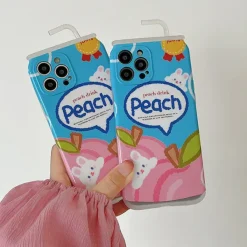 Iphone Cases*Boogzel Clothing Peach Drink iPhone Case Blue