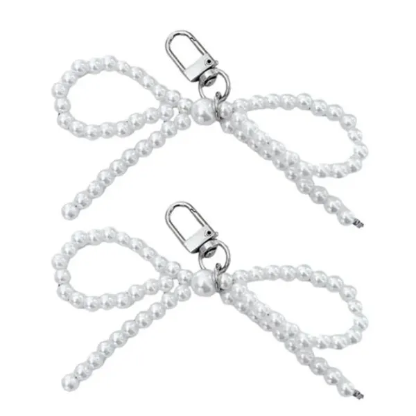 Other*Boogzel Clothing Pearl Beaded Bow Keychain