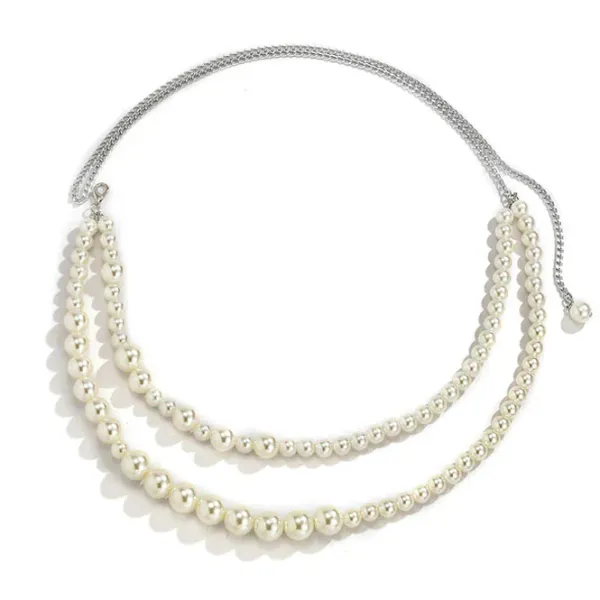 Other|Belts & Chains*Boogzel Clothing Pearl Chain Belt Silver