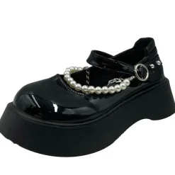 Classics|Sandals / Mary Janes*Boogzel Clothing Pearl Chunky Sandals Black