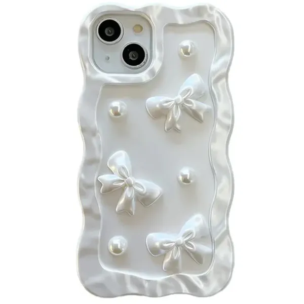 Iphone Cases*Boogzel Clothing Pearls & Bows iPhone Case White