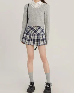Skirts*Boogzel Clothing Perfectly Preppy Plaid Pleated Skirt