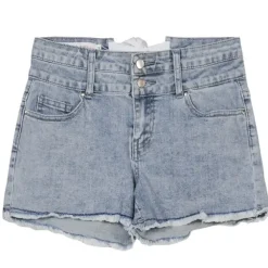 Shorts*Boogzel Clothing Permanent Vacation Bow Tie Denim Shorts Blue