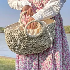 Bags & Purses*Boogzel Clothing Picnic Time Cottagecore Straw Bag