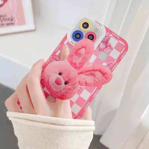Iphone Cases*Boogzel Clothing Bunny Checkered iPhone Case Pink