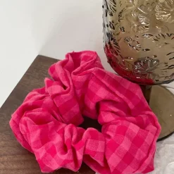 Hair Accessories*Boogzel Clothing Checkered Scrunchie Pink