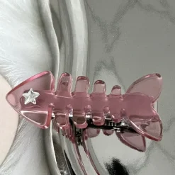 Hair Accessories*Boogzel Clothing Fish Bone Claw Clip Pink