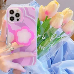 Iphone Cases*Boogzel Clothing Flower Holder iPhone Case Pink