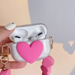 Iphone Cases*Boogzel Clothing Pink Heart Chain AirPods Case