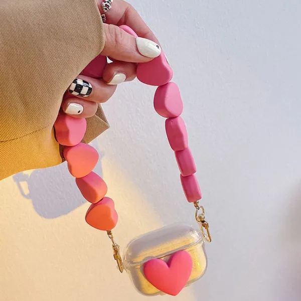 Iphone Cases*Boogzel Clothing Pink Heart Chain AirPods Case