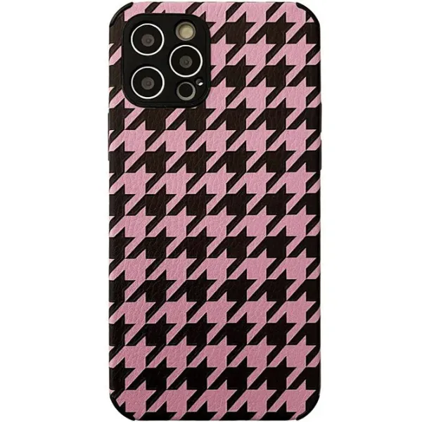 Iphone Cases*Boogzel Clothing Pink Houndstooth Print iPhone Case