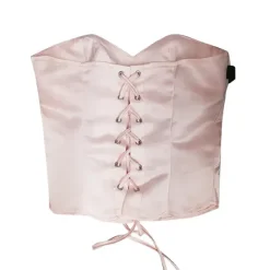 Corset Tops*Boogzel Clothing Satin Bow Corset Pink