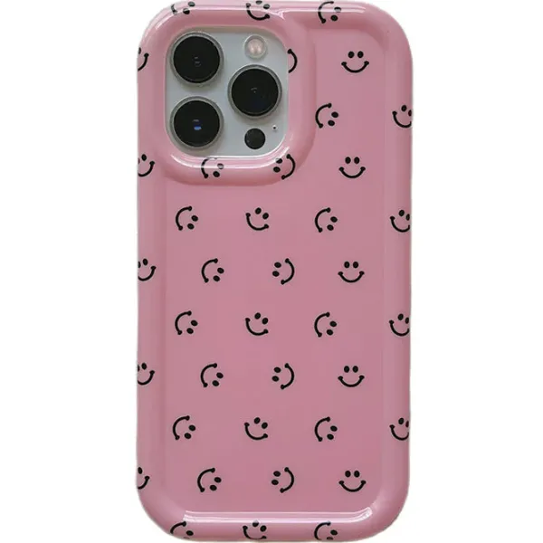Iphone Cases*Boogzel Clothing Smile Face iPhone Case Pink