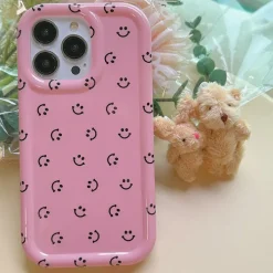 Iphone Cases*Boogzel Clothing Smile Face iPhone Case Pink