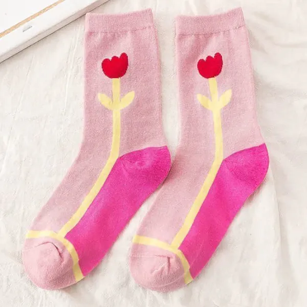 Socks*Boogzel Clothing Tulip Socks Pink