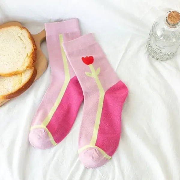 Socks*Boogzel Clothing Tulip Socks Pink